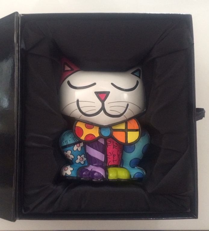 ROMERO BRITTO, gelimiteerd beeld: Cat Snow XL kopen? Bied vanaf 89!