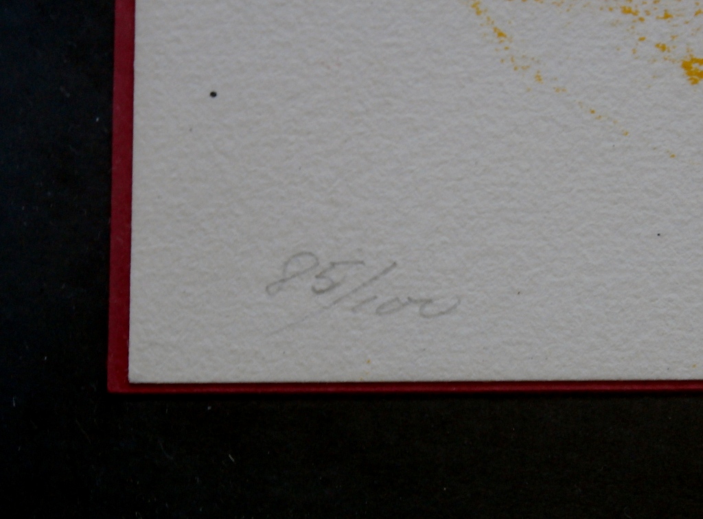 Eugene Brands, litho: Landscape at Night -1968 - gesigneerd kopen? Bied vanaf 175!