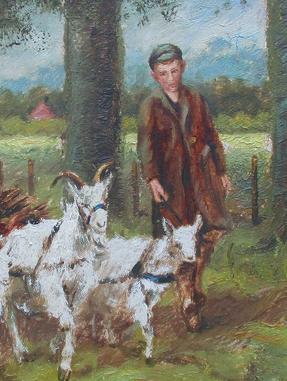 Twee jongens met geitenkar kopen? Bied vanaf 15!