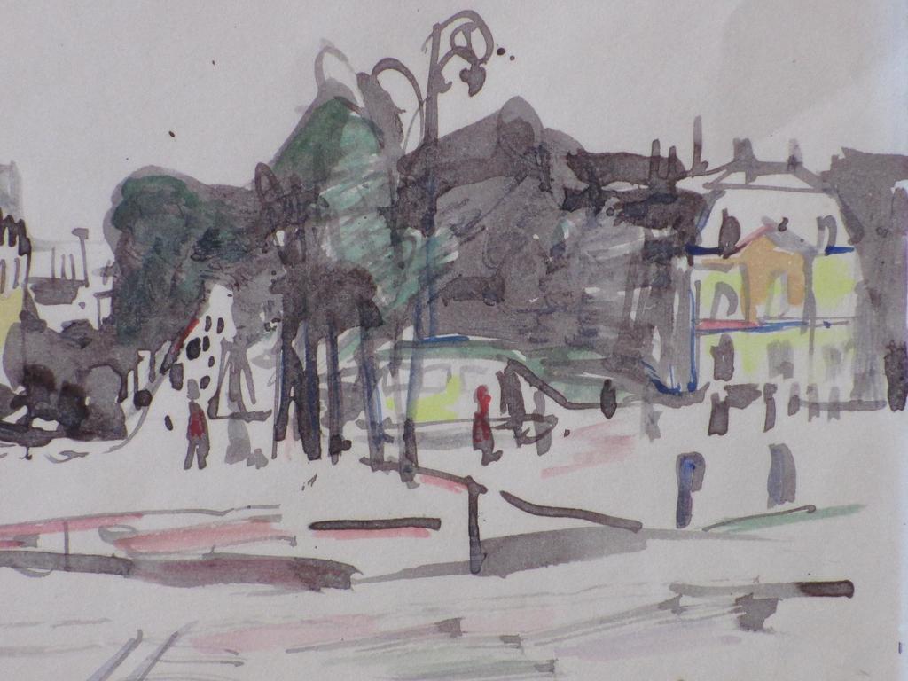 Kees van Urk, Buitenlands straatbeeld, Gemengde techniek kopen? Bied vanaf 1!