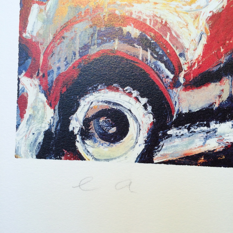 Henk Vierveijzer, zeefdruk op papier, Titel:  kopen? Bied vanaf 40!