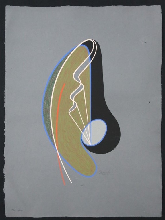 Cesar Domela: Litho op lompenpapier, Z.T. kopen? Bied vanaf 150!