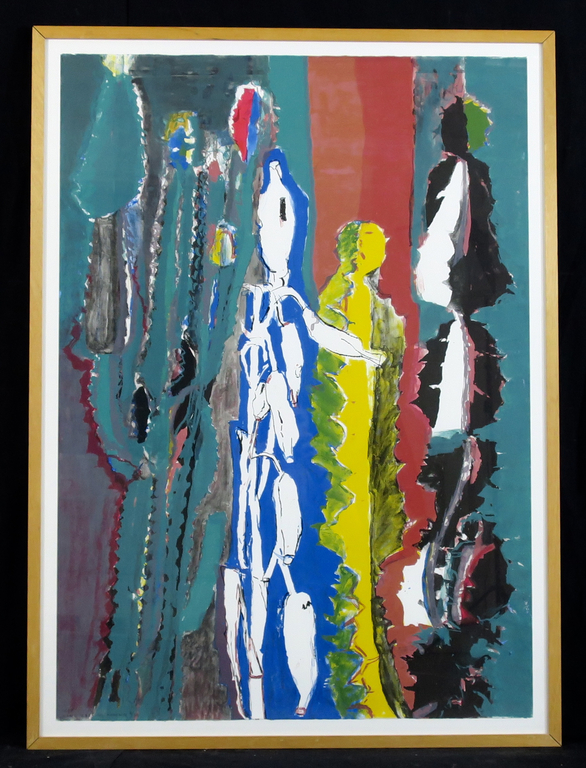 Hans Ebeling Koning: Zeefdruk, Zonder titel - Ingelijst (groot) kopen? Bied vanaf 50!