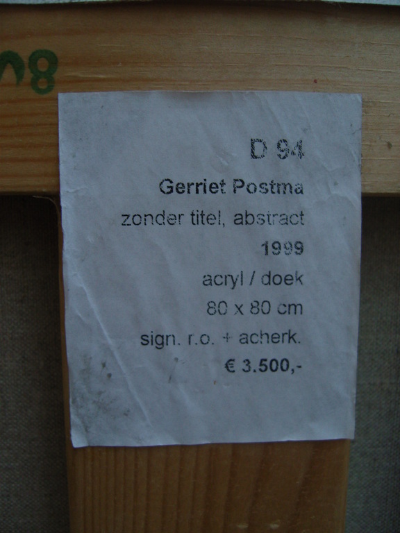 Gerriet Postma: Acrylverf op doek, topwerk!!! kopen? Bied vanaf 1100!