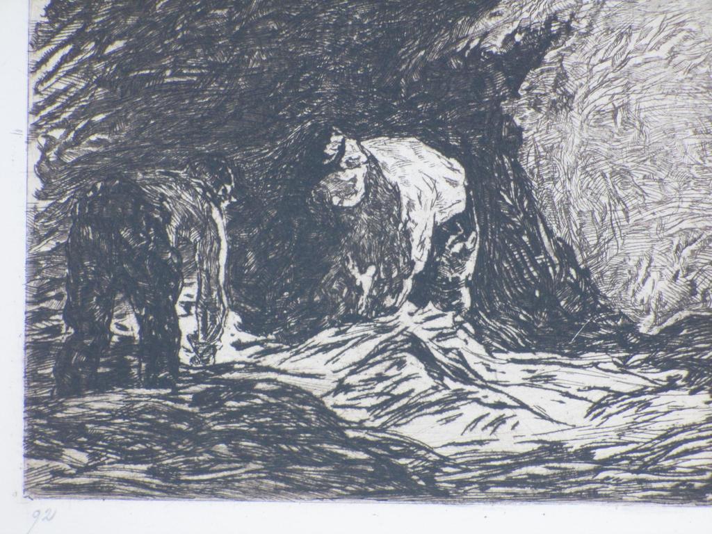 Willem de Zwart, In de Stal, Ets 1905 kopen? Bied vanaf 45!