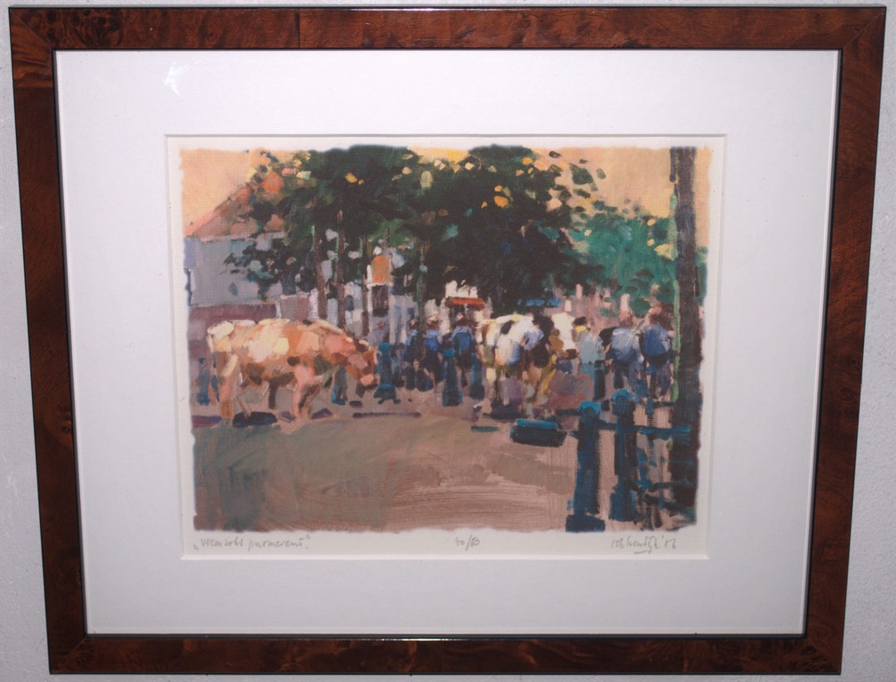 Rob Houdijk - litho Veemarkt Purmerend 2006 - oplage 50 verkocht voor € 40!