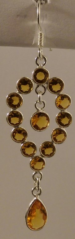 Zilveren oorbellen met gele citrien  kopen? Bied vanaf 11!