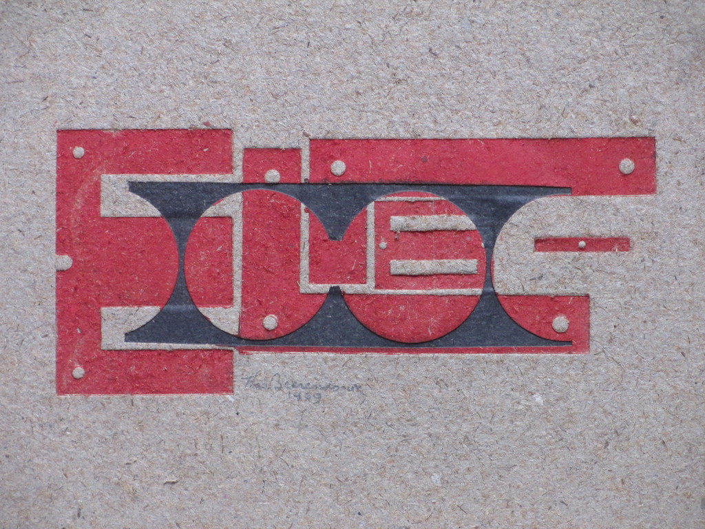 Theo Beerendonk, Constructivistische voorstelling, Kleurendiepdruk verkocht voor € 75!