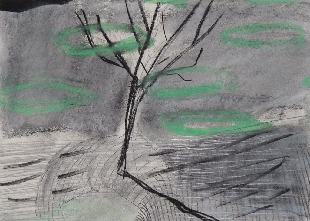 Sandra Kruisbrink: Gemengde techniek, Fantasielandschap, 1996 kopen? Bied vanaf 45!