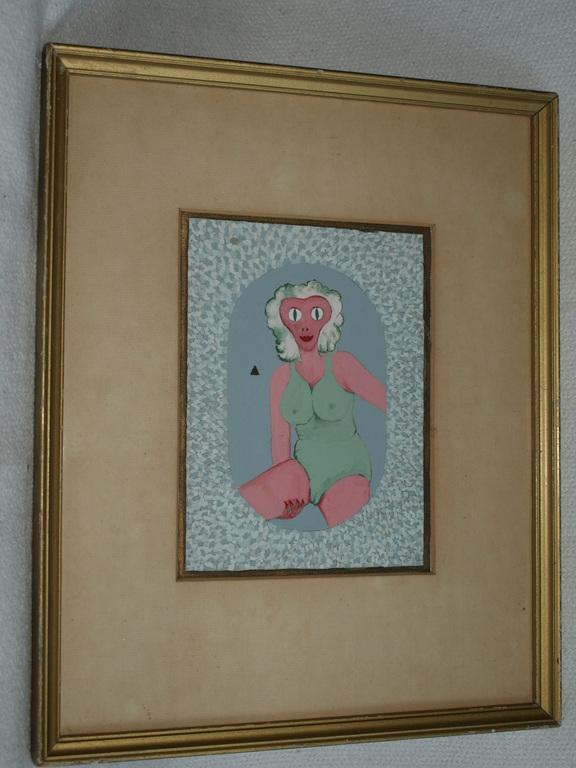 Anton Ruytenbeek  – Gouache – Vrouw in badpak – Gesigneerd & ingelijst – 1973 kopen? Bied vanaf 1!