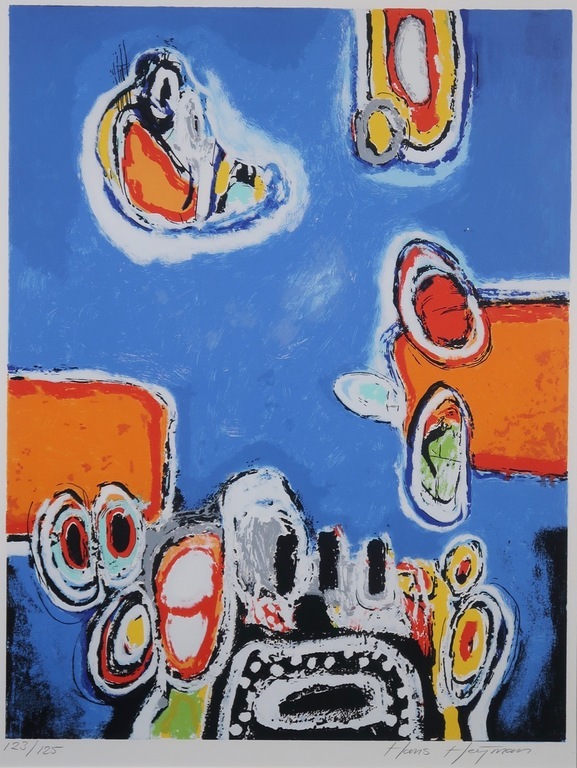 Hans Heijman: Zeefdruk, Droomlandschap - Ingelijst verkocht voor € 35!