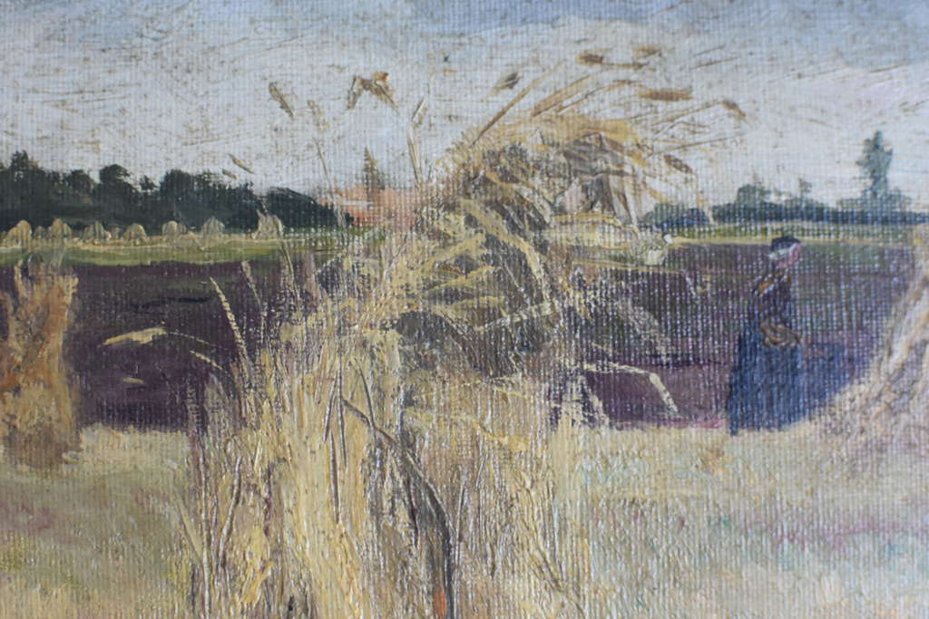 Johannes Abraham Mondt - Johannes Abraham Mondt # KORENSCHOVEN # , olieverf op doek, ca. 1910, gesigneerd kopen? Bied vanaf 225!