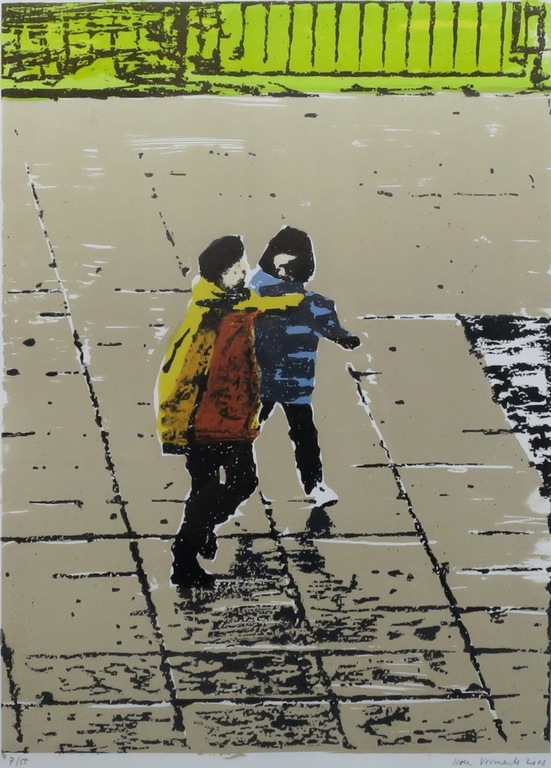 Koen Vermeule: Litho, Zonder titel (2) - Ingelijst kopen? Bied vanaf 80!