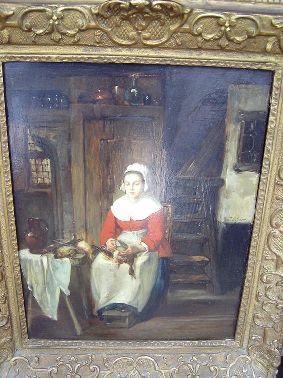 J. Wagner: Olieverf op houten paneel kopen? Bied vanaf 350!