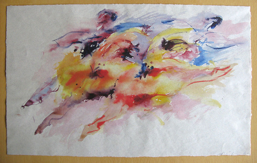 Willy Belinfante - VALSE NOBLE - aquarel op donker papier kopen? Bied vanaf 1!