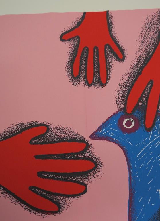 Corneille: Zeefdruk, L'oiseau protege kopen? Bied vanaf 70!