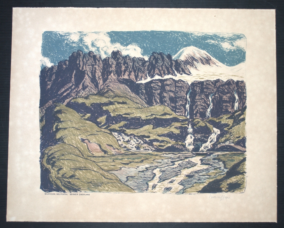 Fred Stauffer - kleurenlitho - Berner Oberland kopen? Bied vanaf 20!