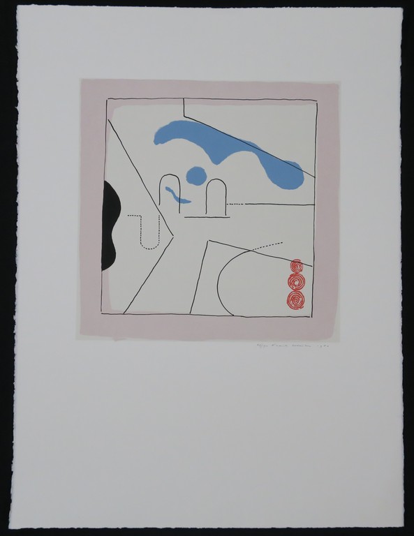 Frank Lodeizen: Zeefdruk, Z.T. abstracte compositie kopen? Bied vanaf 35!