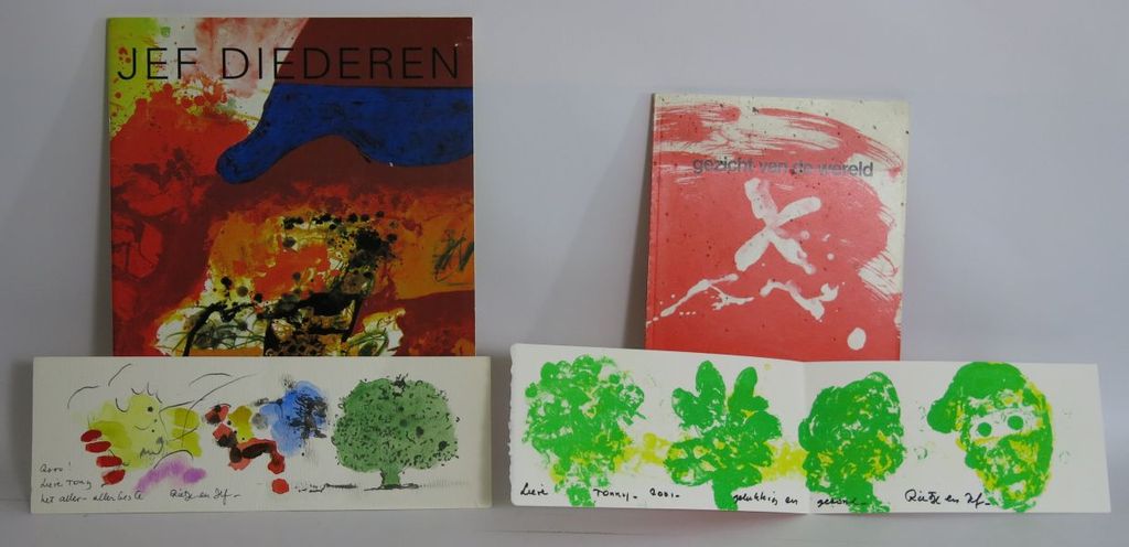 Jef Diederen: 2 boeken + 2 kleine werkjes op papier verkocht voor € 50!