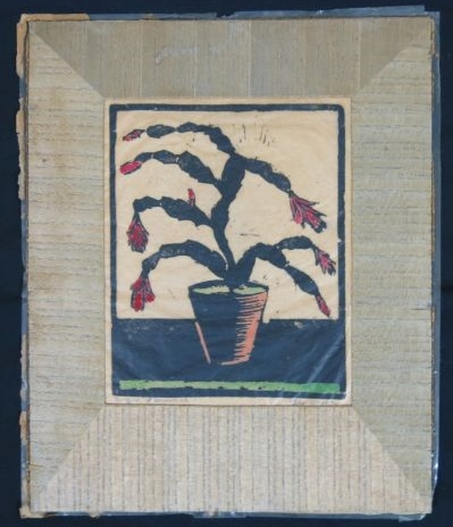 Lot met o.a. Paul van Dam: Houtsnede, Boerderij in de winter  kopen? Bied vanaf 20!