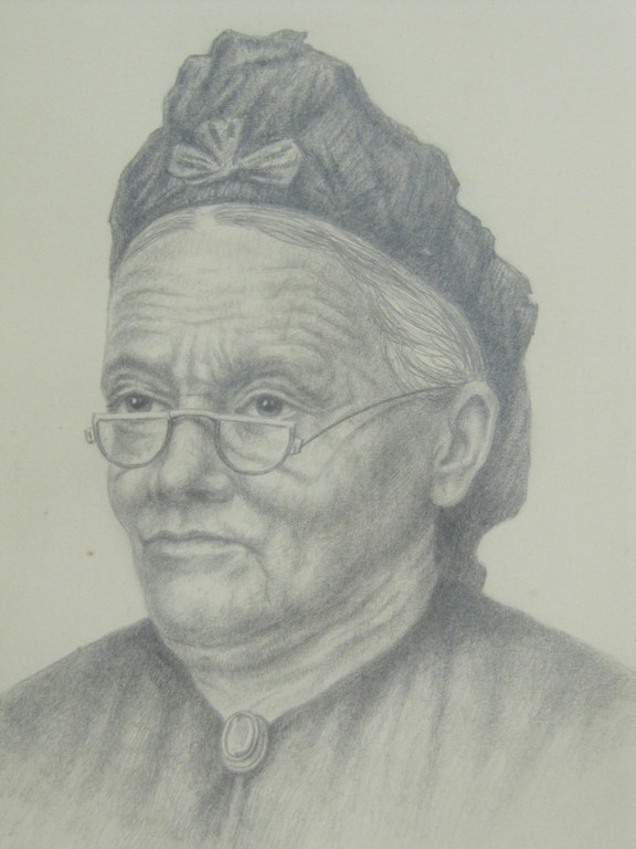 G.N. Woudt 'Portret in potlood' 1960 verkocht voor € 125!