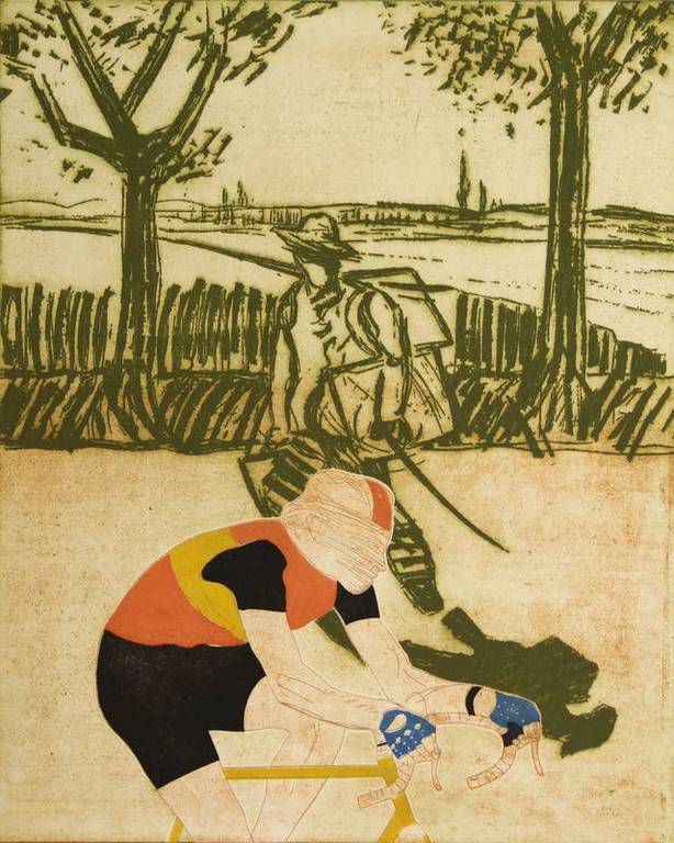 Peter Bes - kleurenets - Van Gogh meets Peter Winnen verkocht voor € 70!