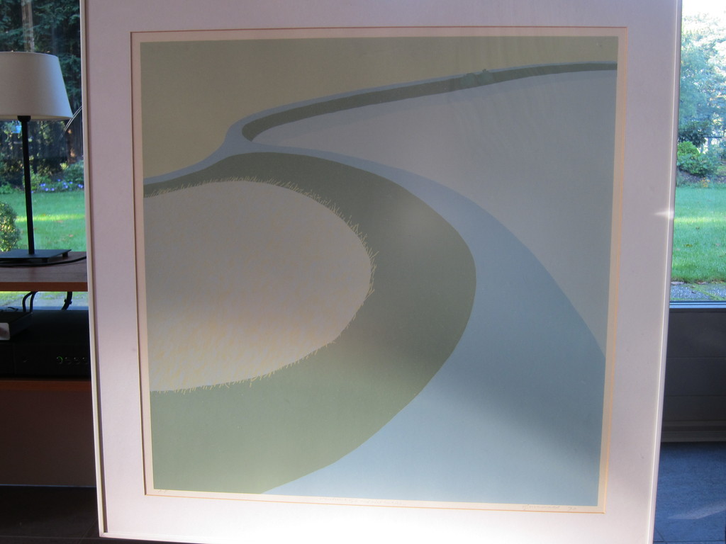 Doris Groeneveld: Zeefdruk, Westfriesche dijk met riet kopen? Bied vanaf 75!