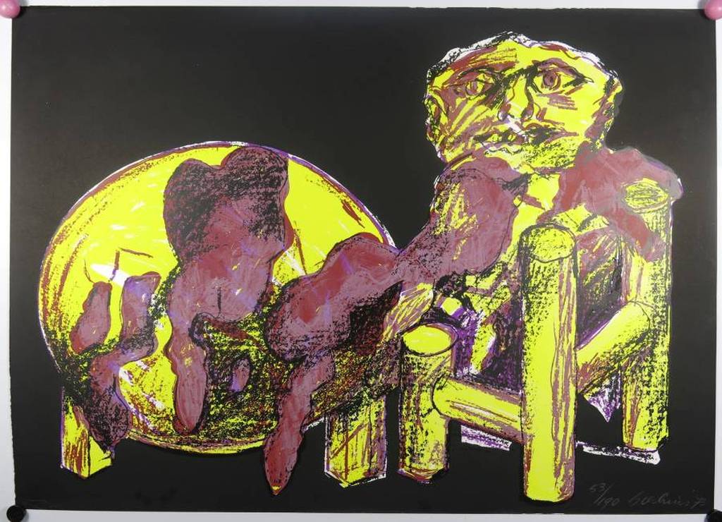 Jan Sierhuis: Zeefdruk, 'n Vreemde jongen kopen? Bied vanaf 100!