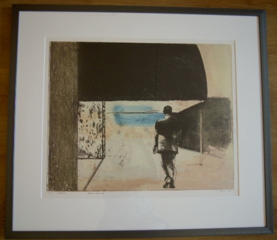 Prachtige litho PETER BES 123/200 -DOWNTOWN 86 X 76 cm   verkocht voor € 65!