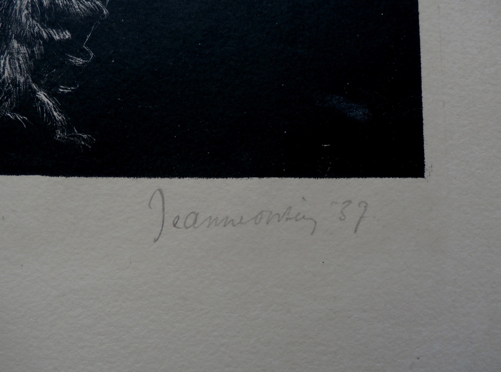 Jeanne Biruma Oosting, handgesigneerde litho, 1937e kopen? Bied vanaf 85!