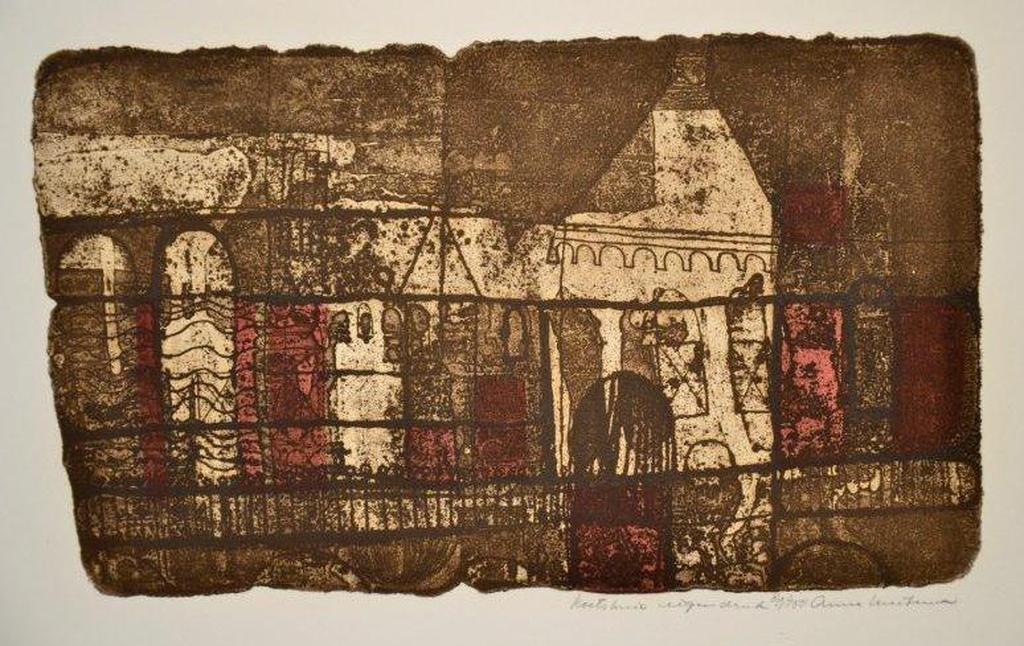 Anne Huitema: Aquatint, 'Koetshuis'  kopen? Bied vanaf 1!