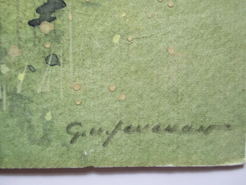 Gerrit van Jeveren, gouache, korenschoven kopen? Bied vanaf 60!