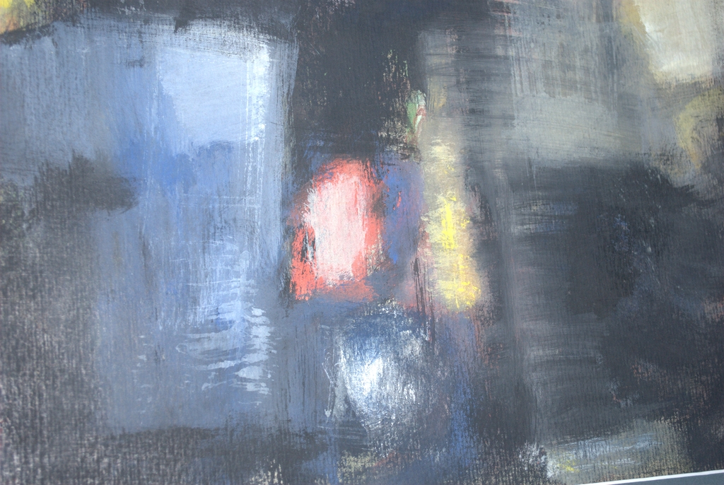 abstracte gouache uit 1955 kopen? Bied vanaf 40!