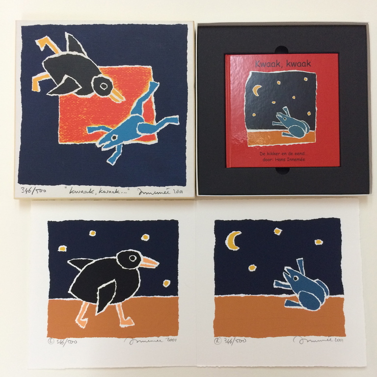 Hans Innemee, Doosje met 2 losse zeefdrukken en kunstboeken, Titel kopen? Bied vanaf 50!