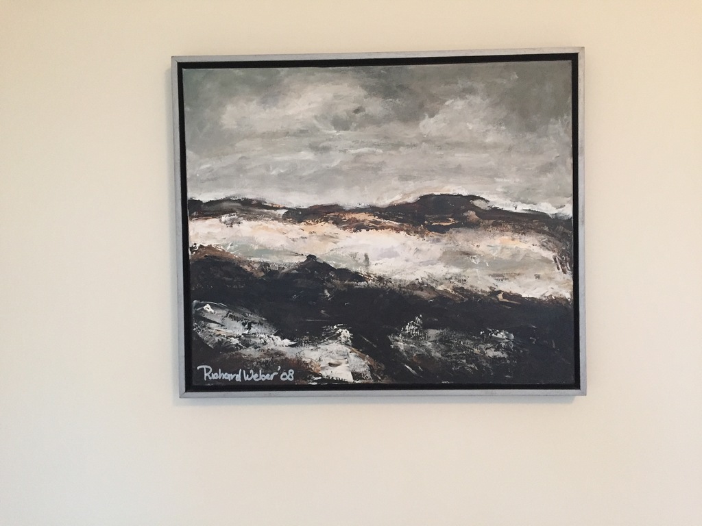 Prachtig schilderij van landschap in baklijst 63,5 bij 53,5  van R Weber kopen? Bied vanaf 50!