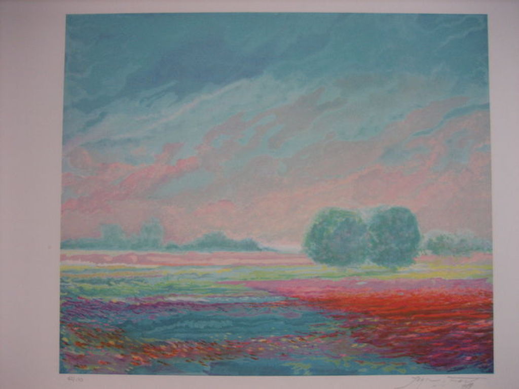 Les trois hêtres - Lithografie - Handgesigneerd - Oplage 170+180 kopen? Bied vanaf 40!