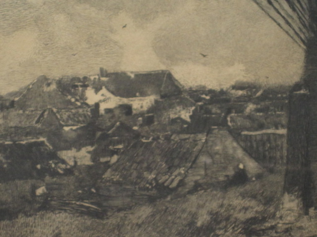 origi. Jacob Maris (1837-1899)  en Carel L. Dake ETS "de windmolen" gesigneerd  kopen? Bied vanaf 1!