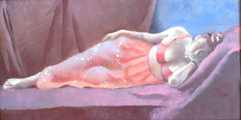 Sebastiaan Haykens, Rode Kimono, Olieverf op Paneel kopen? Bied vanaf 125!