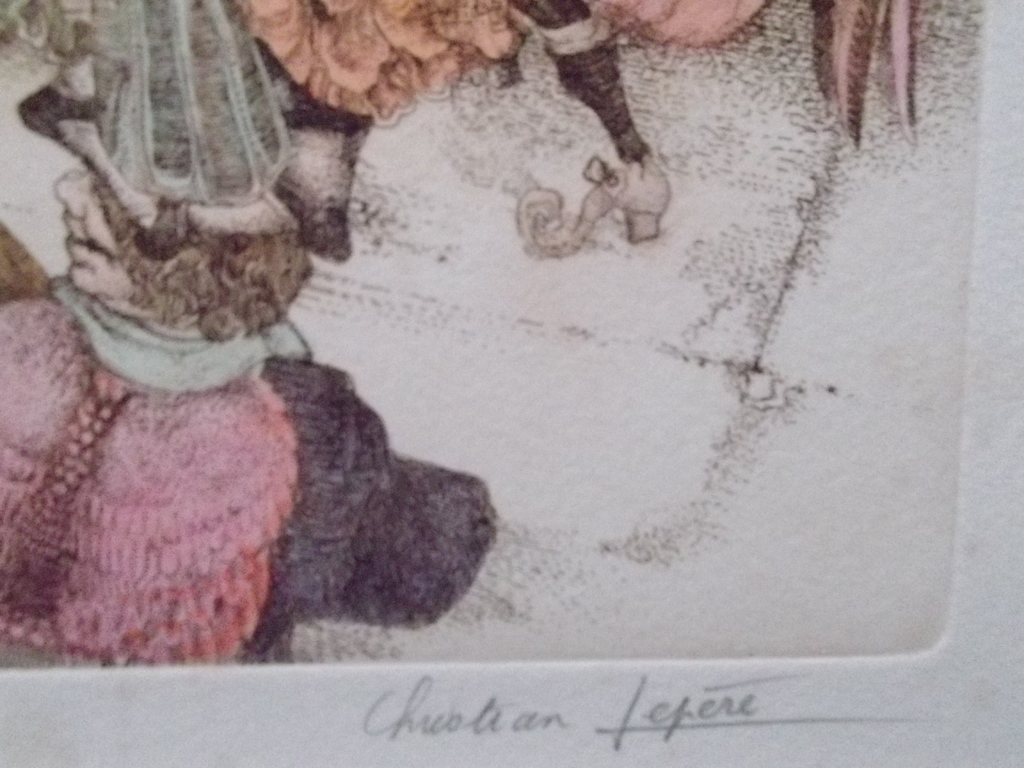 Musique Légere, lithografie geaquarelleerd. kopen? Bied vanaf 10!