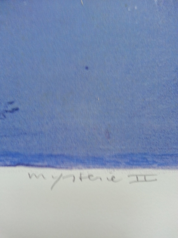Ron van der Werf, zeefdruk op papier, titel:" Mysterie II" kopen? Bied vanaf 50!