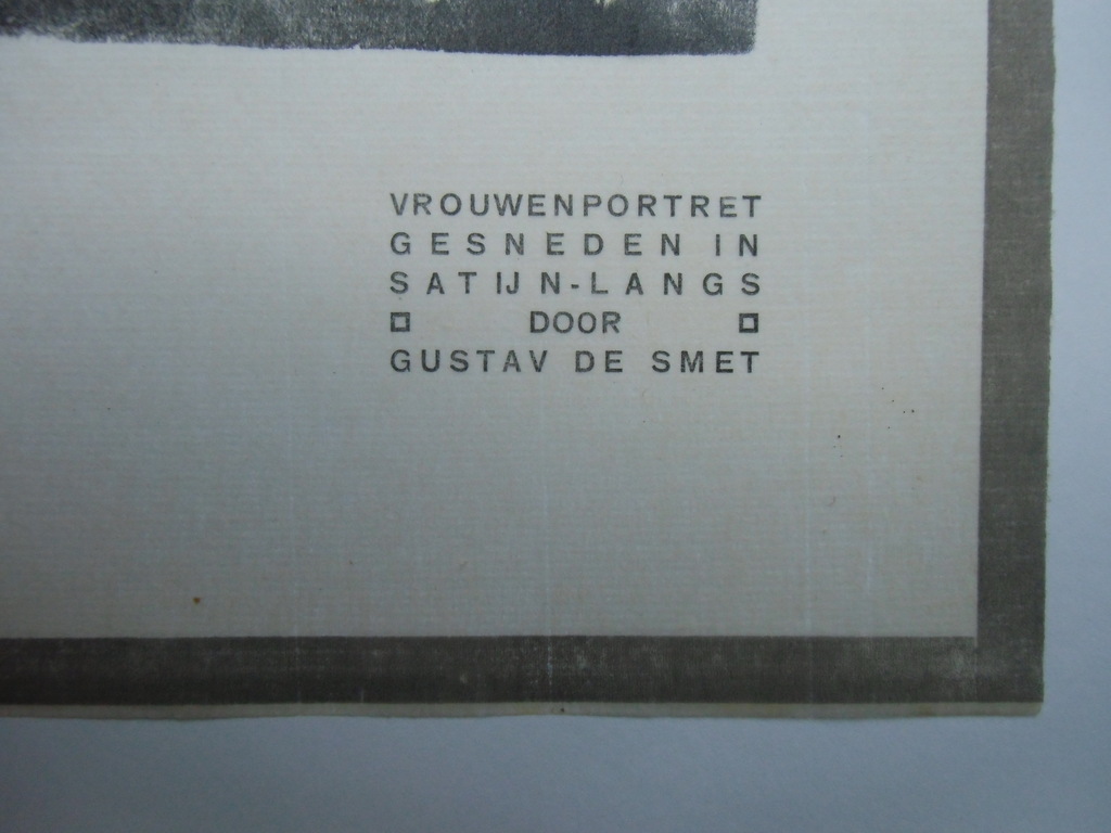 VROUWENPORTRET   ///   HOUTSNEDE VAN GUSTAVE DE SMET kopen? Bied vanaf 50!