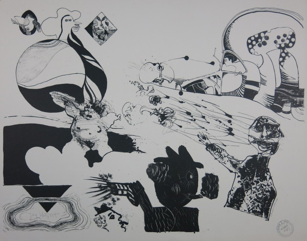 Jean Pierre Vielfaure, Jörg Nietzert e.a.: Litho, Situationisten, fantasiefiguur  kopen? Bied vanaf 35!