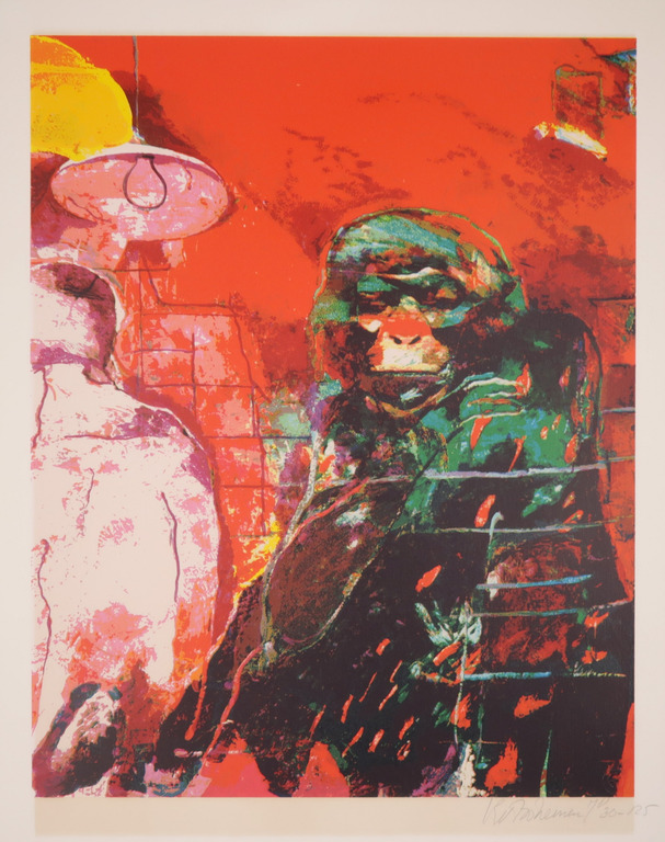 Kees van Bohemen: Zeefdruk, Aap verkocht voor € 110!