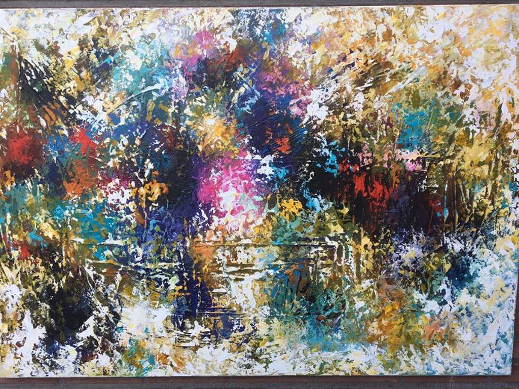 Gena - Abstract. Acrylverf op doek - 2016 - Gesigneerd. kopen? Bied vanaf 170!