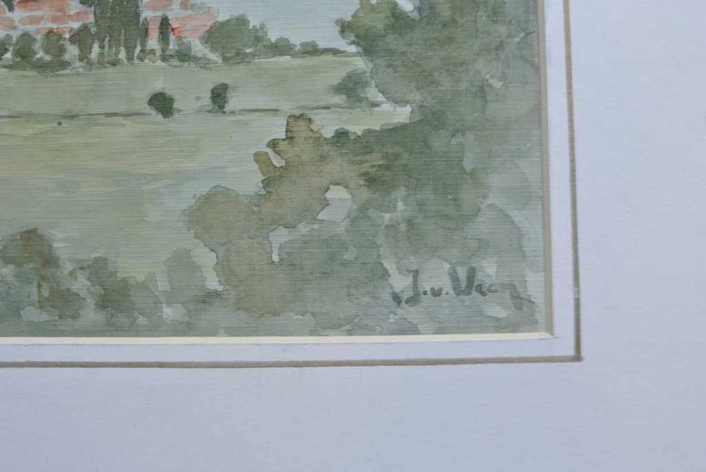 JAAP van VEEN. Aquarel. Rustiek Berglandschap. Gesigneerd. kopen? Bied vanaf 1!
