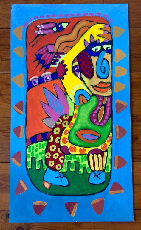 Simon et Bruno, acrylverf op karton/board kopen? Bied vanaf 1!