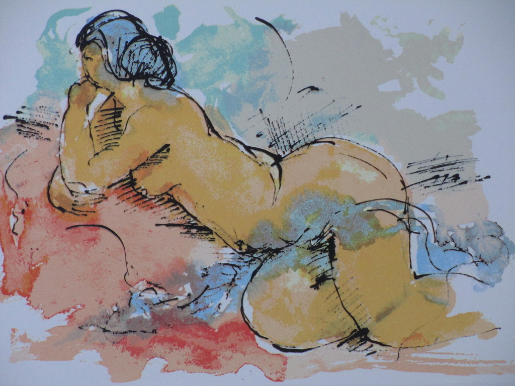 Nic Jonk, Weelderig naakt, Zeefdruk  kopen? Bied vanaf 65!