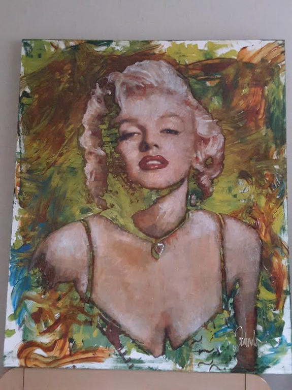 Peter Donkersloot - Marylin Monroe - exclusieve serie Fat Painted Retro's.  verkocht voor € 450!