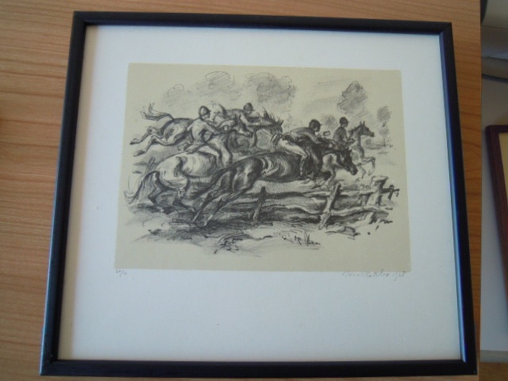 4 Steendrukken JACHTTAFERELEN - hand gesigneerd  en genummerd uit 1968  kopen? Bied vanaf 1!