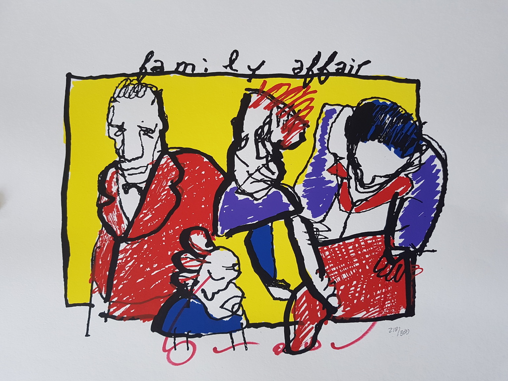 Herman Brood - Family Affair - gesigneerde zeefdruk - oplage 300 ex. verkocht voor € 85!